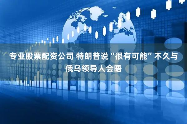 专业股票配资公司 特朗普说“很有可能”不久与俄乌领导人会晤